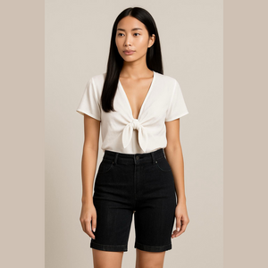 EUC dressy casual denim Bermuda shorts BOOM BOOM Jeans 9